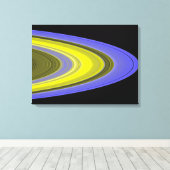 土星のリングの偽彩像 キャンバスプリント (インサイチュ (ウッドフロア))