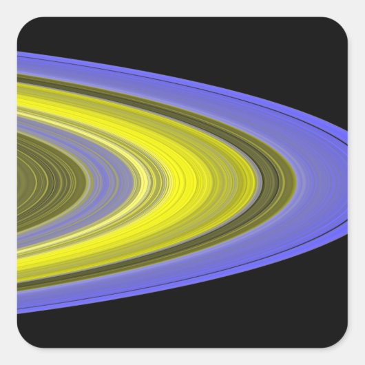 土星のリングの偽彩像 スクエアシール (正面)