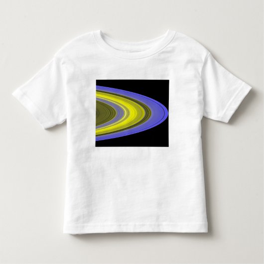 土星のリングの偽彩像 トドラーTシャツ (正面)