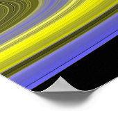 土星のリングの偽彩像 ポスター (角)