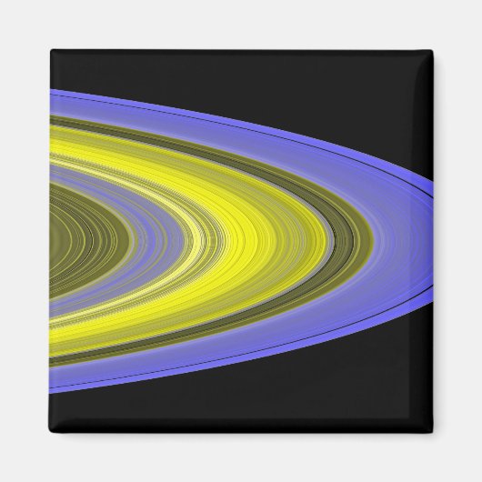 土星のリングの偽彩像 マグネット (正面)