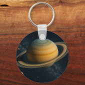 土星のリングや輪- Cosmic Keychain キーホルダー (裏面)