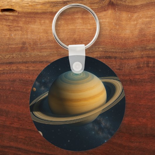 土星のリングや輪- Cosmic Keychain キーホルダー (正面)