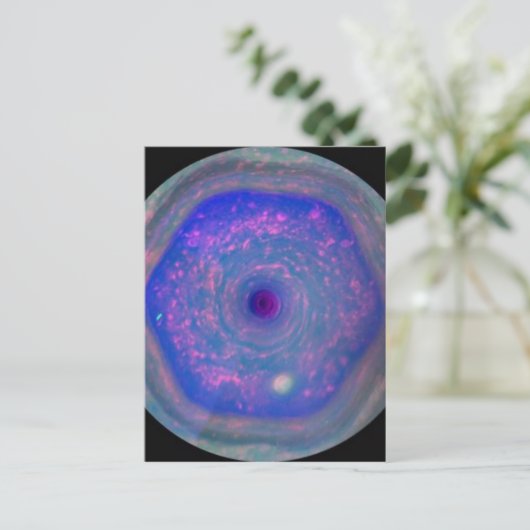 土星の六角の嵐 ポストカード (スタンド正面)