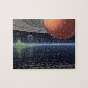 土星の反射 ジグソーパズル