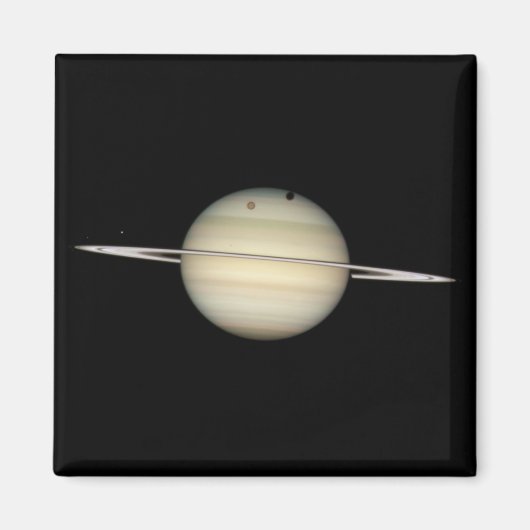 土星の四重月面通過 マグネット (正面)