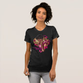 土星の女のエレガンスを際立たせるブラックタウラスディーバ Tシャツ (正面フル)