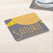 土星の宇宙のコースター スクエアペーパーコースター (アングル)