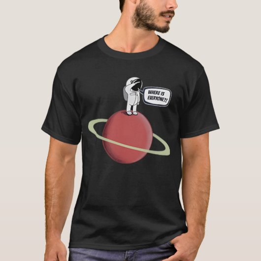 土星の宇宙飛行士が叫ぶ Tシャツ (正面)