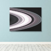 土星の小さな粒子Aのマジで1/2sリングや輪 キャンバスプリント (インサイチュ (ウッドフロア))