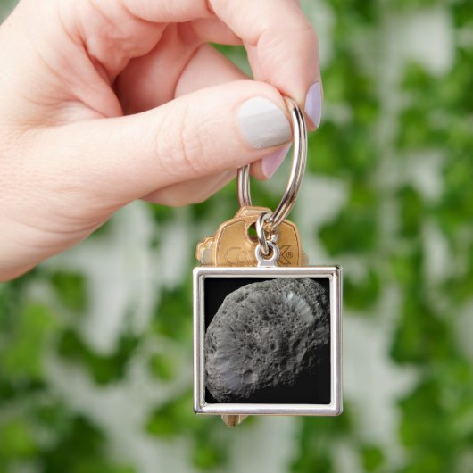 土星の月の偽の色のHyperion キーホルダー (手)