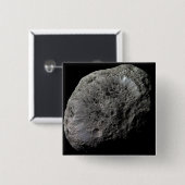 土星の月の偽の色のHyperion 缶バッジ (正面&裏面)