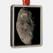 土星の月の真の色モザイクHyperion メタルオーナメント (右)