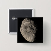 土星の月の真の色モザイクHyperion 缶バッジ (正面&裏面)