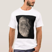 土星の月の真の色モザイクHyperion Tシャツ (正面)