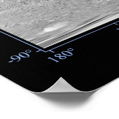 土星の月ジオンの世界地図 ポスター (角)