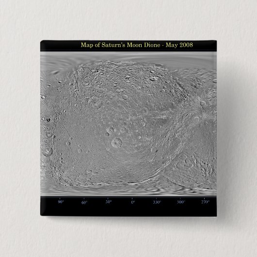 土星の月ジオンの世界地図 缶バッジ (正面)