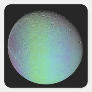 土星の月ジオンの偽のカラー表示 スクエアシール