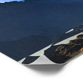 土星の月ミマスのハーシェルクレーターをハイキング ポスター (角)