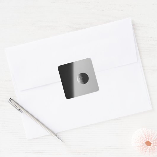 土星の月ミマス スクエアシール (封筒)