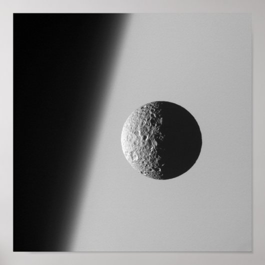 土星の月ミマス ポスター (正面)