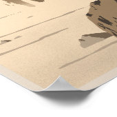 土星の月、タイタンのロック登山 ポスター (角)