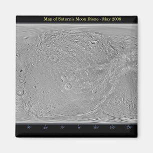 土星の月Dioneの全体的な地図 マグネット