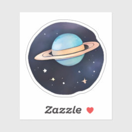 土星の水色の輝き シール