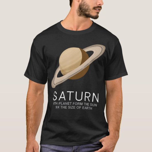 土星の環 惑星 宇宙 天文学者 Tシャツ (正面)