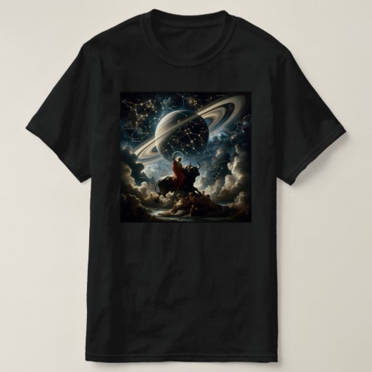 土星の神話メンズTシャツ Tシャツ (デザイン正面)