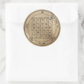 土星の第二星形五角形 ラウンドシール (バッグ)