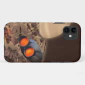 土星の輪を探索しよう トラベルポスター Case-Mate iPhoneケース (裏面(横))