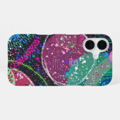 土星の輪：マキシマリスト抽象芸術 iPhone 16ケース (裏面横)