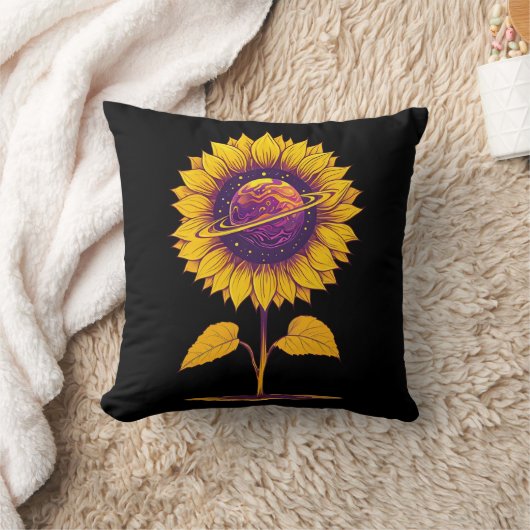 土星ひまわり クッション (ブランケット)