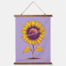 土星ひまわり 吊り下げ型タペストリー