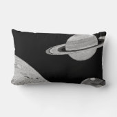 土星または月の白黒腰神経の枕のリング ランバークッション (裏面)