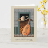 土星カード カード (黄色い花)