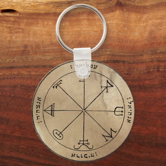 土星キーチェーンの第三星形五角形 キーホルダー (正面)