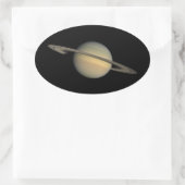 土星ステッカー 楕円形シール (バッグ)