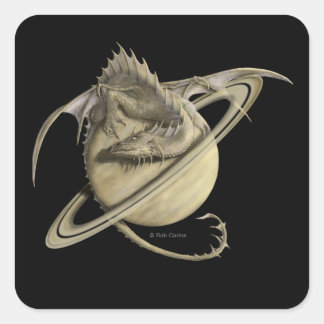 土星ドラゴンステッカー スクエアシール
