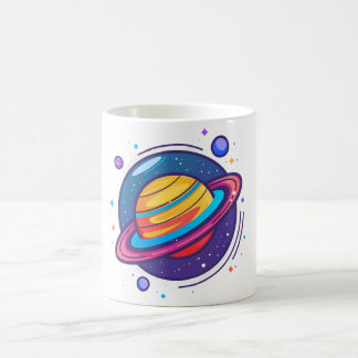 土星プラネットコーヒーマグ – 宇宙デザインが広がるスペースギフト コーヒーマグカップ