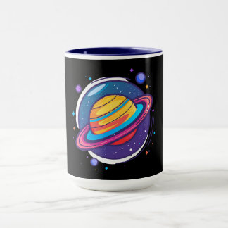 土星プラネットコーヒーマグ – 宇宙デザインが広がるスペースギフト マグカップ