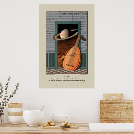 土星プリント ポスター (キッチン)