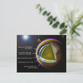 土星ムーンタイタンの内層図 ポストカード (スタンド正面)