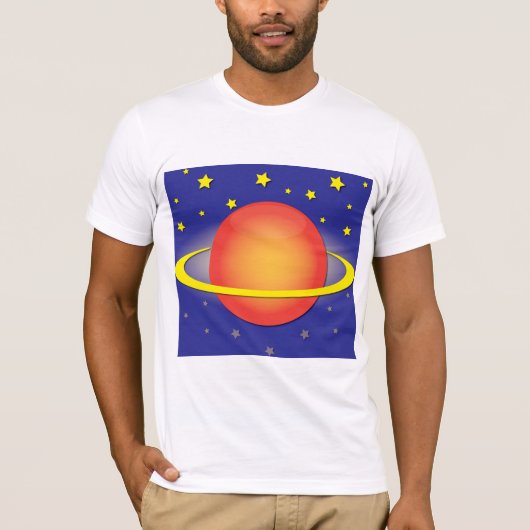 土星メンズTシャツ Tシャツ (正面)