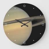 土星ユニーク惑星系太陽のリングや輪山羊座 ラージ壁時計 (正面)