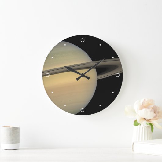 土星ユニーク惑星系太陽のリングや輪山羊座 ラージ壁時計 (ホーム)