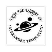 土星リングや輪付きMoons Library Book Name セルフインキングスタンプ (デザイン)