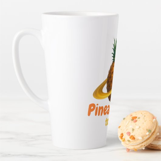 土星リングや輪軌道付き宇宙パイナップル カフェラテマグ (インサイチュ)