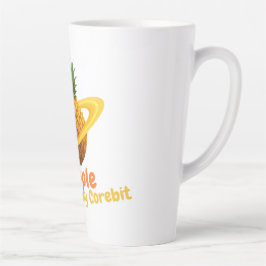 土星リングや輪軌道付き宇宙パイナップル カフェラテマグ